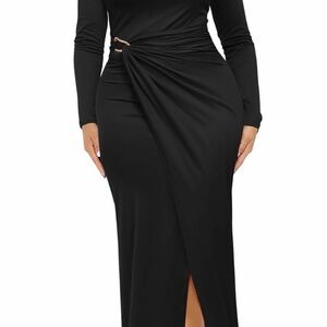Elegant Black Long Sleeve Dress